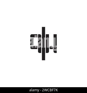 QW geometric bold concept in high quality professional design that will print well across any print media Stock Vector