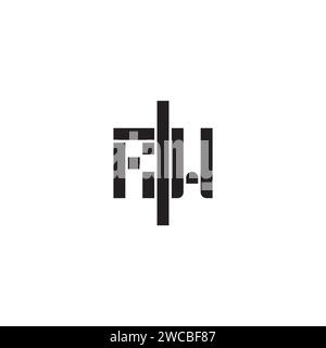 RW geometric bold concept in high quality professional design that will print well across any print media Stock Vector