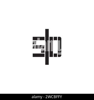 SD geometric bold concept in high quality professional design that will print well across any print media Stock Vector