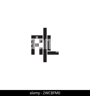 RL geometric bold concept in high quality professional design that will print well across any print media Stock Vector