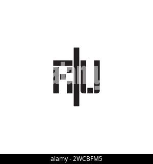RU geometric bold concept in high quality professional design that will print well across any print media Stock Vector