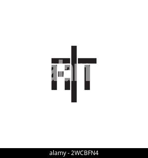 RT geometric bold concept in high quality professional design that will print well across any print media Stock Vector