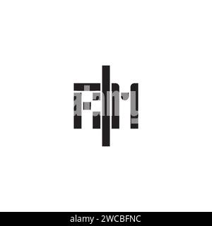 RM geometric bold concept in high quality professional design that will print well across any print media Stock Vector