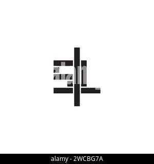 SL geometric bold concept in high quality professional design that will print well across any print media Stock Vector