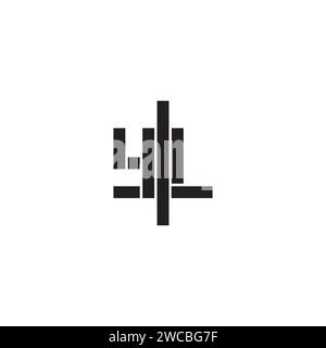 YL geometric bold concept in high quality professional design that will print well across any print media Stock Vector