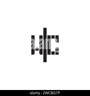 WC geometric bold concept in high quality professional design that will print well across any print media Stock Vector