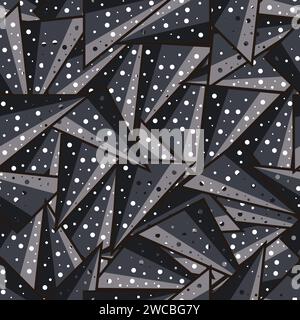 gradient black irons metal seamless pattern vector Stock Vector