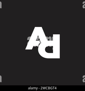 letter da linked overlap simple logo vector Stock Vector