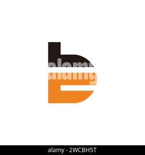 letter cb stripes colorful geometric logo vector Stock Vector