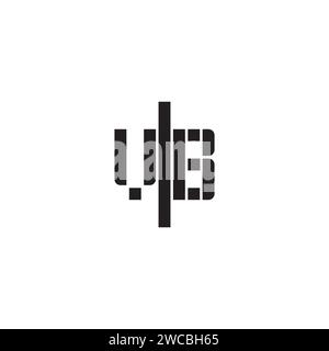 VB geometric bold concept in high quality professional design that will print well across any print media Stock Vector