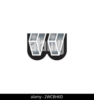 letter w metal welding symbol logo vector Stock Vector