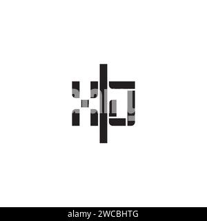 XJ geometric bold concept in high quality professional design that will print well across any print media Stock Vector