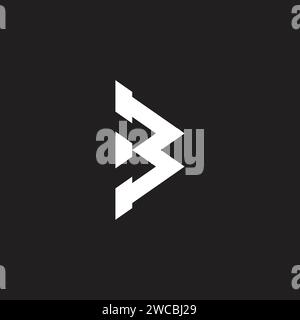 letter b triangles arrow logo vector Stock Vector