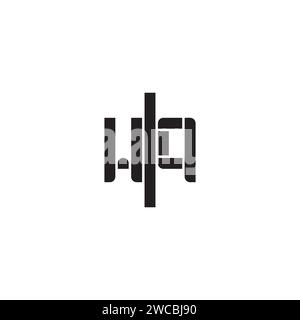 WQ geometric bold concept in high quality professional design that will print well across any print media Stock Vector