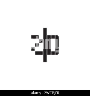ZD geometric bold concept in high quality professional design that will print well across any print media Stock Vector