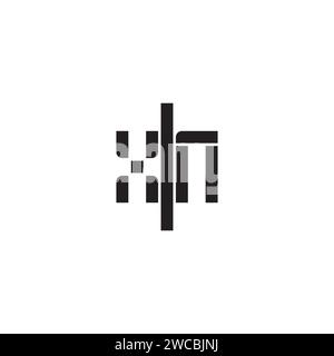 XN geometric bold concept in high quality professional design that will print well across any print media Stock Vector