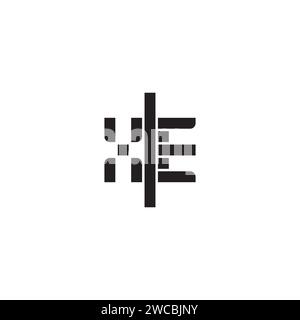 XE geometric bold concept in high quality professional design that will print well across any print media Stock Vector