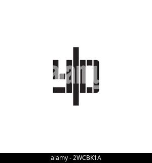 YD geometric bold concept in high quality professional design that will print well across any print media Stock Vector