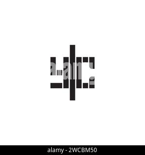 YC geometric bold concept in high quality professional design that will print well across any print media Stock Vector