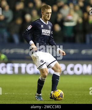 George Saville of Millwall. - Millwall v Norwich City, Sky Bet Championship, The New Den Stadium, London, UK - 29th December 2023. Editorial Use Only - DataCo restrictions apply. Stock Photo