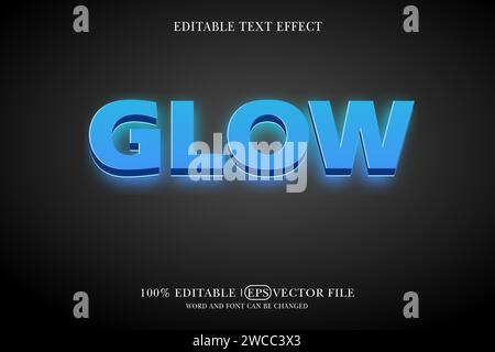 Retro long shadow text effect with editable text. 3D Text Mockup, Stock Vector