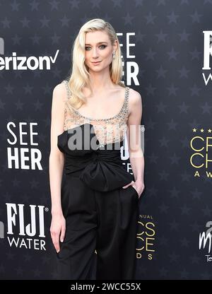 Santa Monica, California. January 14, 2024, Elizabeth Debicki attends the 29th Annual Critics Choice Awards at Barker Hangar on January 14, 2024 in Santa Monica, California. Photo: C Flanigan/imageSPACE Stock Photo