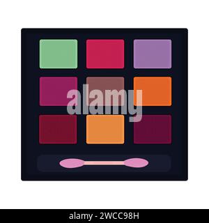 Shimmer Eyeshadow Palette Vector Illustration Stock Vector