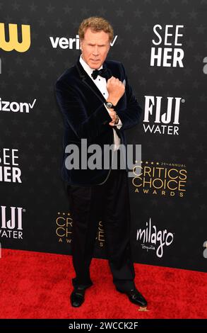 SANTA MONICA, CALIFORNIA - JANUARY 14: Will Ferrell attends the 29th Annual Critics Choice Awards at Barker Hangar on January 14, 2024 in Santa Monica, California. Stock Photo