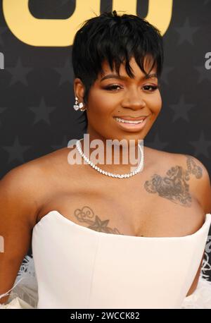 SANTA MONICA, CALIFORNIA - JANUARY 14: Fantasia Barrino attends the 29th Annual Critics Choice Awards at Barker Hangar on January 14, 2024 in Santa Monica, California. Stock Photo