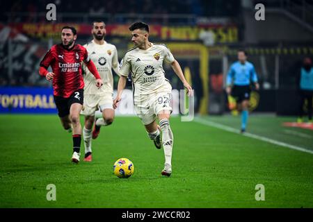 Milan, Italy, 14/01/2024, Stephan El Shaarawy of As Roma in action during the Italian Serie A football match AC Milan vs AS Roma at San Siro Stadium in Milan, Italy on January 15, 2024 Credit: Piero Cruciatti/Alamy Live News Stock Photo