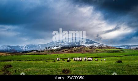 Storm clouds over Tinto Hill in South Lanarkshire, Scotland Stock Photo
