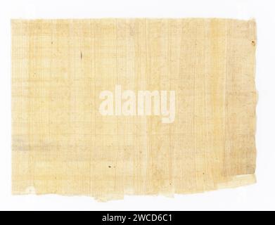Horizontal handmade papyrus paper from Egypt, isolated on white Stock Photo