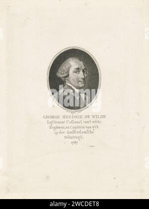 Portrait of George Hendrik de Wilde. Portrait of the lieutenant colonel ...