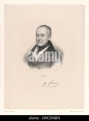 Portret van de Psychiater Guillaume Marie André Ferrus, Zéphirin Félix Jean Marius Belliard, 1837 print  Paris paper  historical persons Stock Photo