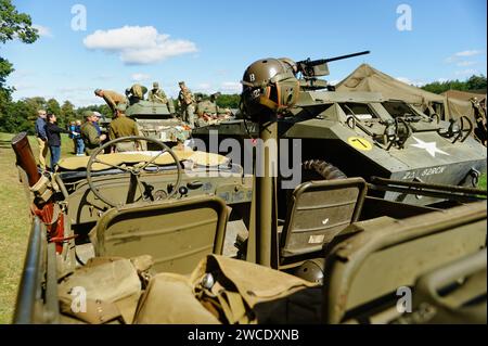 group of soldiers on tanks on the Outdoor on army exercises. war, army ...