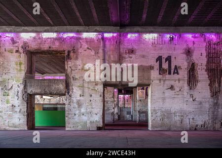 Interior of a former submarine base at Saint-Nazaire in Brittany, France Stock Photo