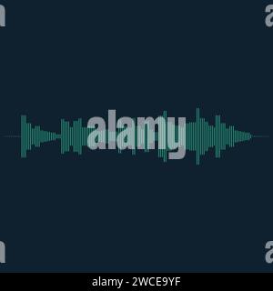 Waves of the equalizer. EQ digital signal. Stock vector illustration isolated on blue background. Stock Vector