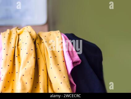 Pile Of Used Clothes On A Light Background Second Hand For Recycling Stock  Photo - Download Image Now - iStock