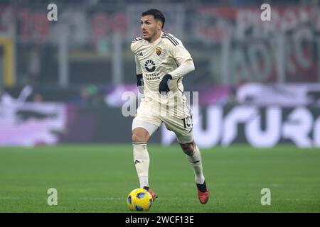 Milan, Italy. 14th Jan, 2024. Leandro Paredes of AS Roma during the Serie A match at Giuseppe Meazza, Milan. Picture credit should read: Jonathan Moscrop/Sportimage Credit: Sportimage Ltd/Alamy Live News Stock Photo