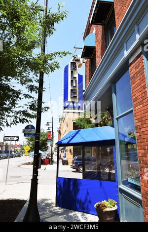 The Blue Room jazz club at the corner of 18th and Vine streets in downtown Kansas City Missouri  - May 2023 Stock Photo