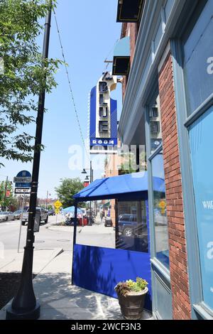 The Blue Room jazz club at the corner of 18th and Vine streets in downtown Kansas City Missouri  - May 2023 Stock Photo