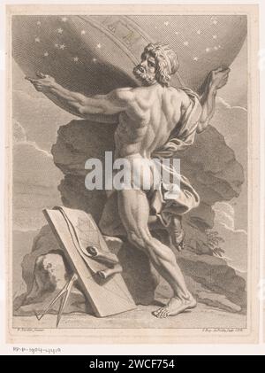 Atlas, Titan, Greek myth figure, carrying earth on his shoulders ...