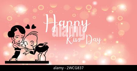 Happy Kiss Day wallpapers and backgrounds you can download and use on your smartphone, tablet, or computer. Stock Vector