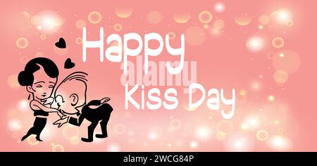 Happy Kiss Day wallpapers and backgrounds you can download and use on your smartphone, tablet, or computer. Stock Vector