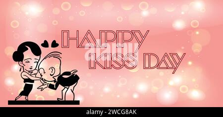 Happy Kiss Day wallpapers and backgrounds you can download and use on your smartphone, tablet, or computer. Stock Vector