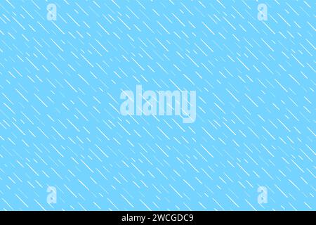 Hand-drawn white diagonal lines on blue background. Seamless texture with dashed strokes. Rain pattern. Abstract modern vector texture. Wrapping paper Stock Vector