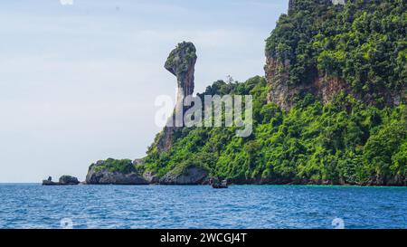 Chicken island near Railay beach in Krabi province in the Andaman sea in The south of Thailand Stock Photo