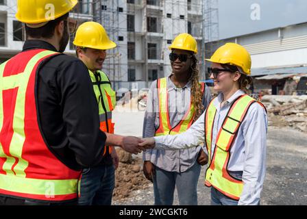 Worker wearing sunglasses with hats and head covering on a construction  site in Dubai, UAE Stock Photo - Alamy