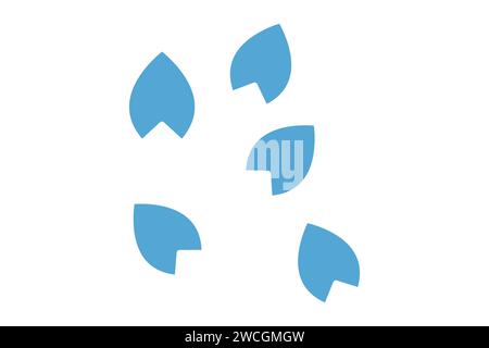 petal icon. icon related to natural and floral elements. solid icon style. element illustration Stock Vector