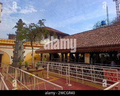 21 December 2023, Shree Chintamani Ganpati Mandir, Theur, This is fifth Ashtavinayak Ganpati temple of Ashtvinayak yatra. Stock Photo